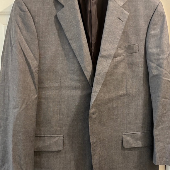 Brooks Brothers 1818 Madison Grey Plaid Dress Blazer Size 42S 100 Wool
